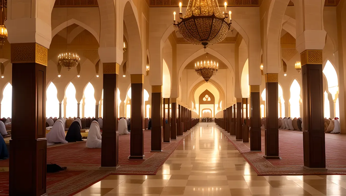 Panoramic View of Masjid Nabawi Interior Pic