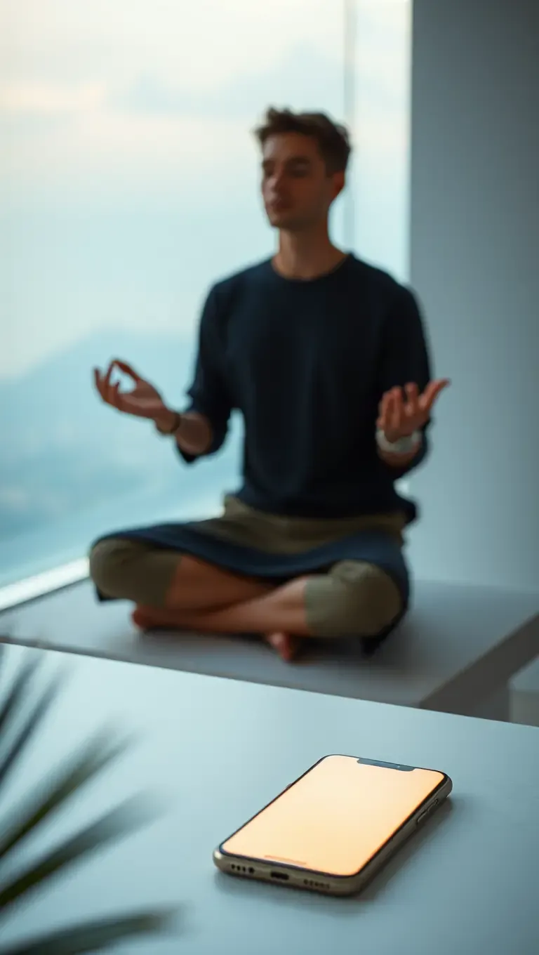 Peaceful Environment with S25 Edge Phone Softly Glowing
