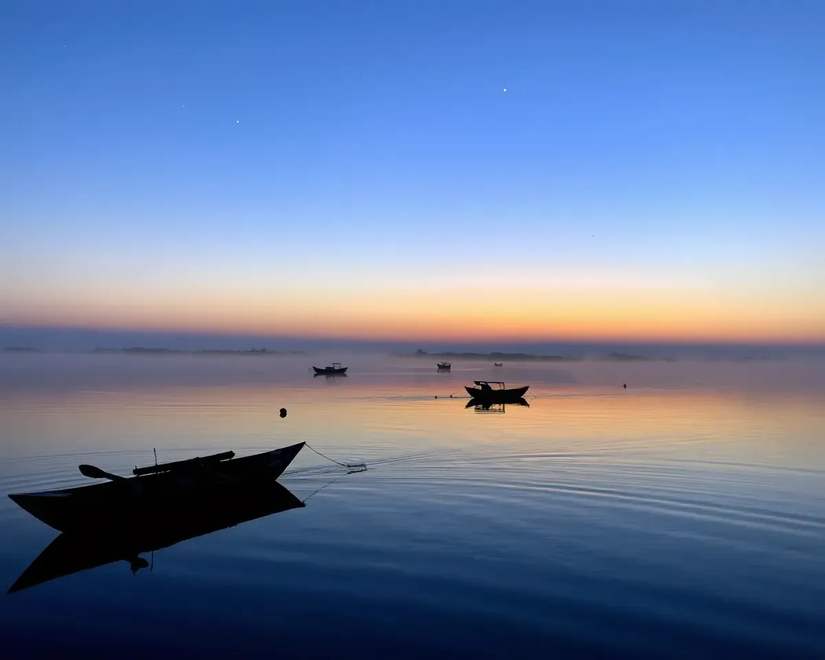 Peaceful Evening on Thiruvachai River
