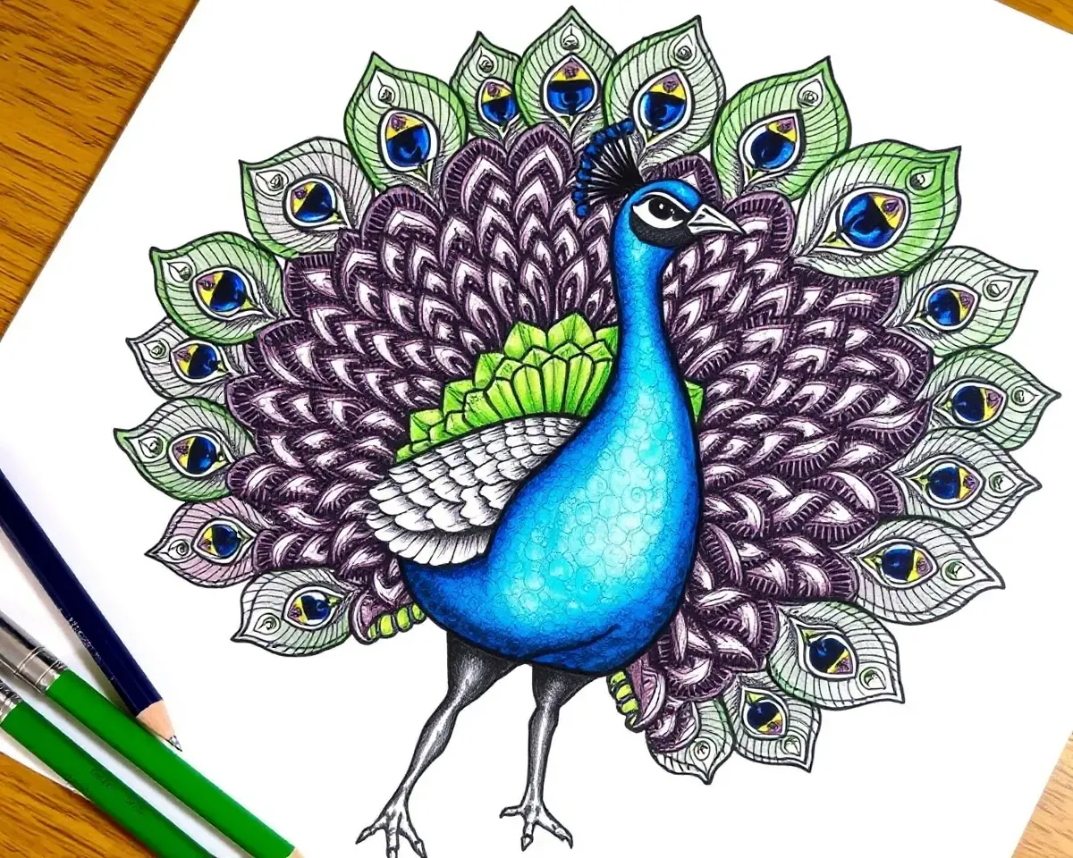 Peacock Drawing Images: A Unique Artistic Expression