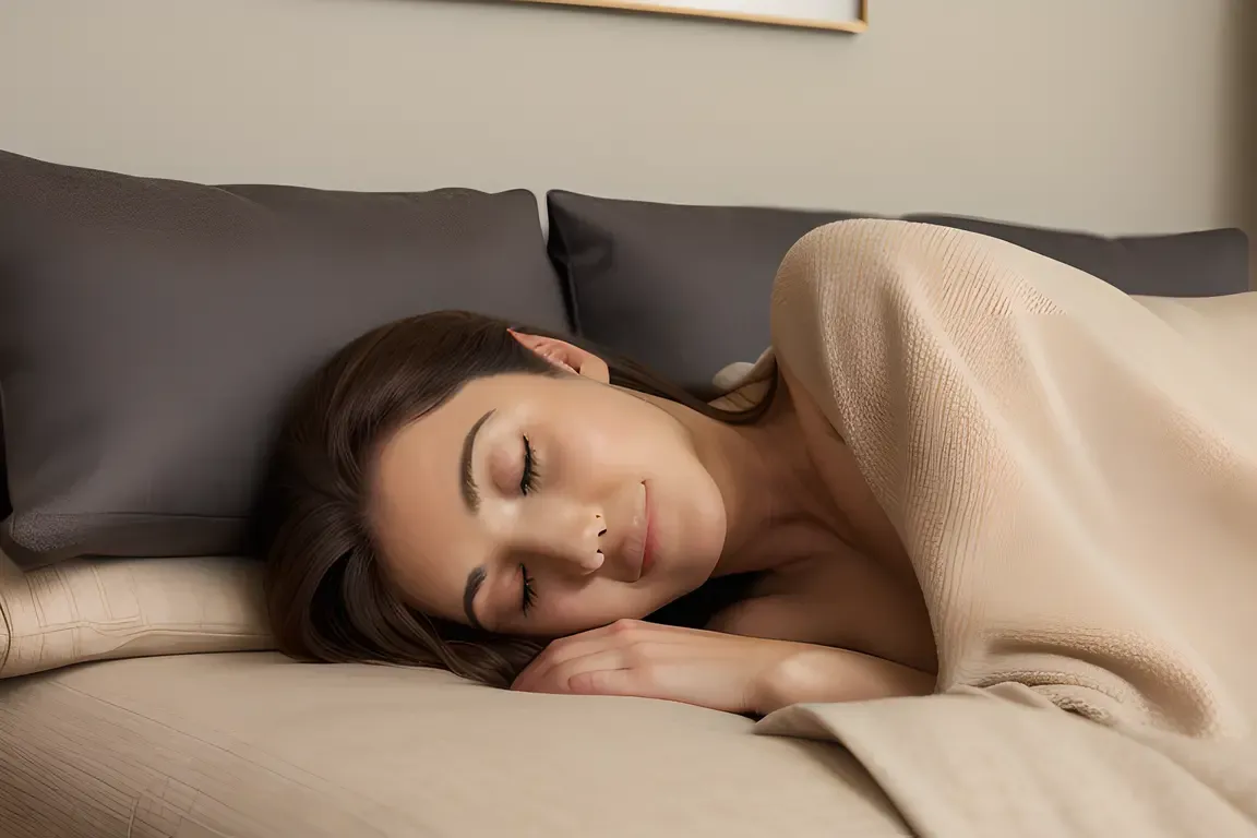 Person's peaceful slumber amidst pillows and blankets zzzzzz.