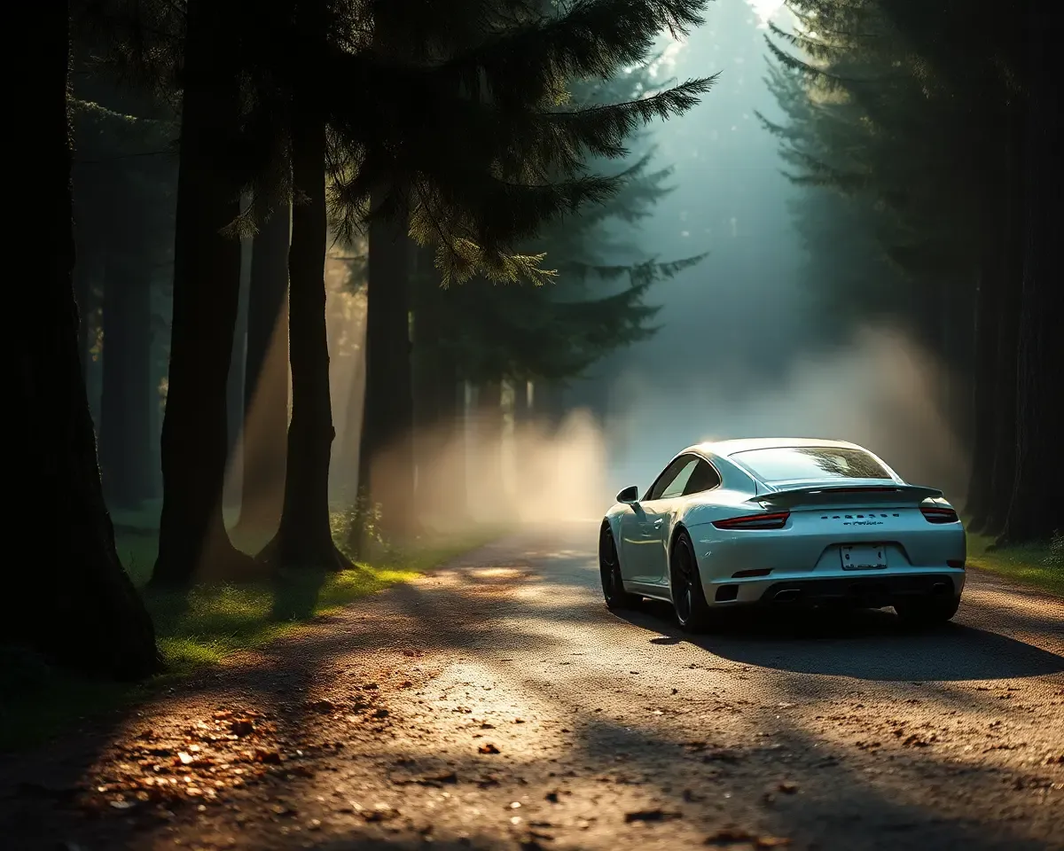 Porsche 911 Forest iPhone Wallpaper Peaceful