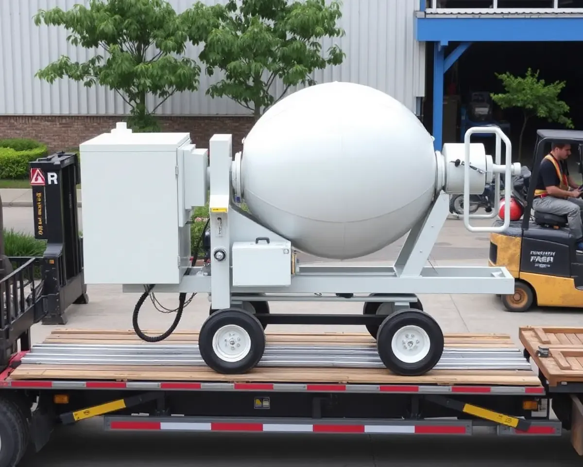 Portable 4 Tower Lift Concrete Mixer Machine Transported