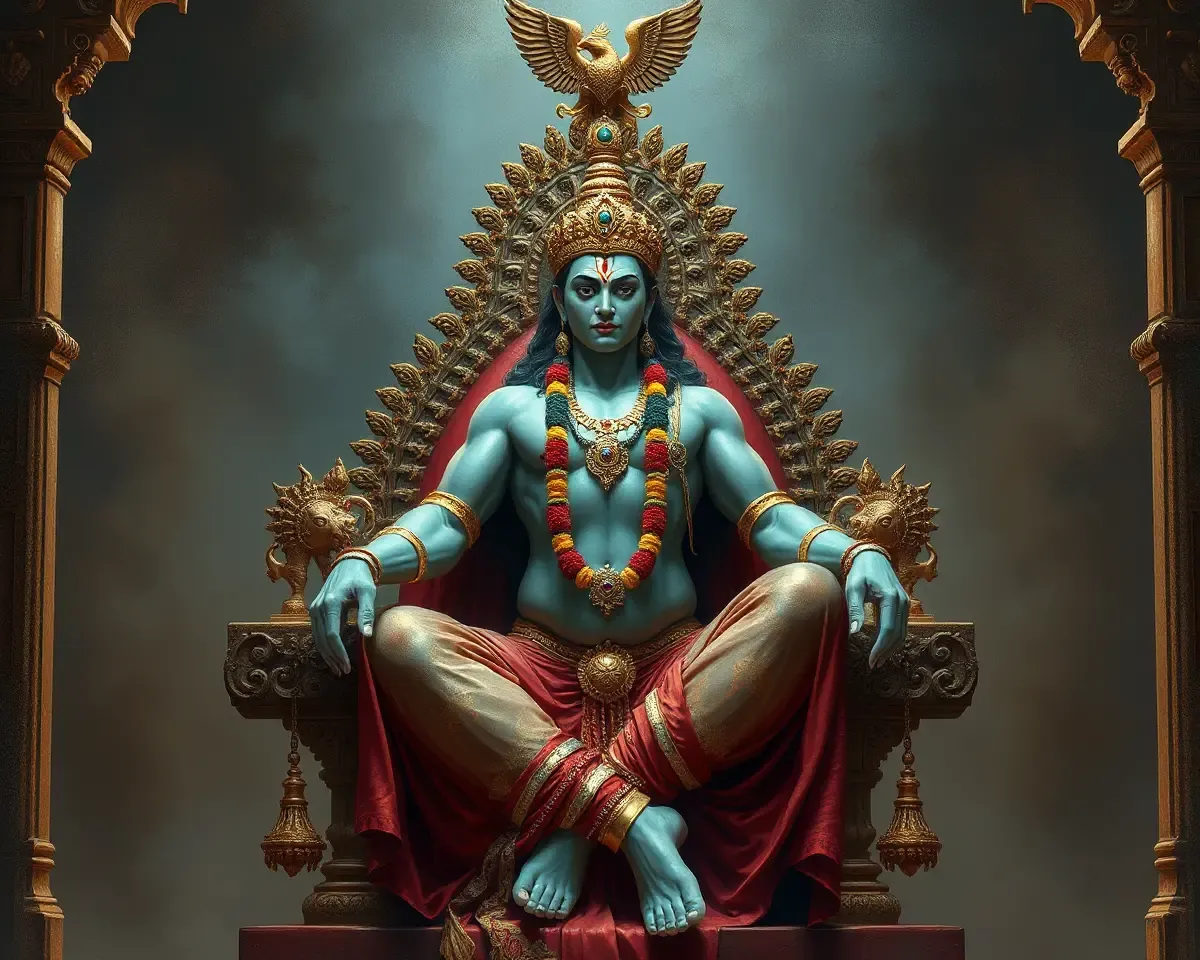 Powerful Sudithar Sits on Regal Throne