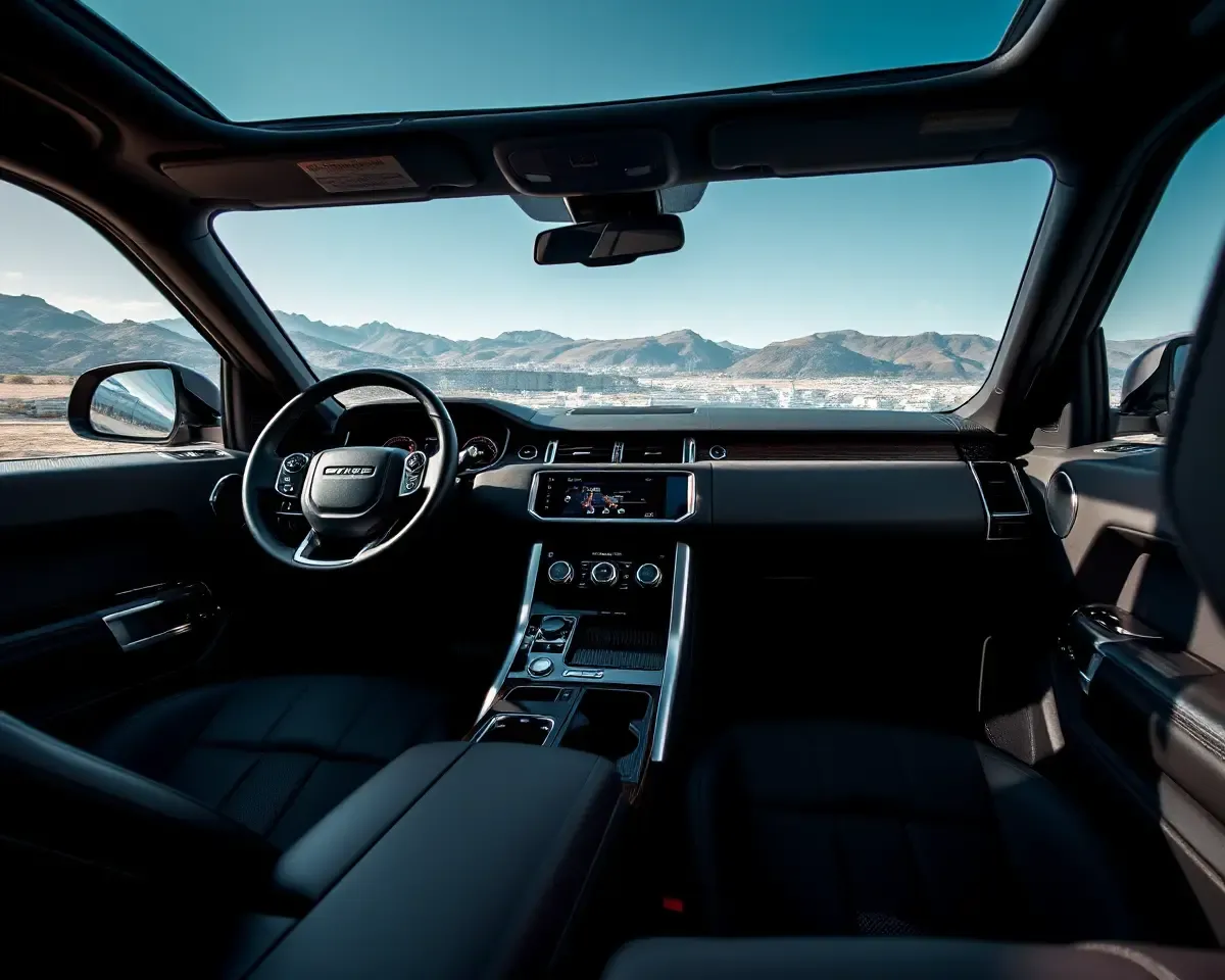 Premium Interior of Range Rover Sport with Leather Seats