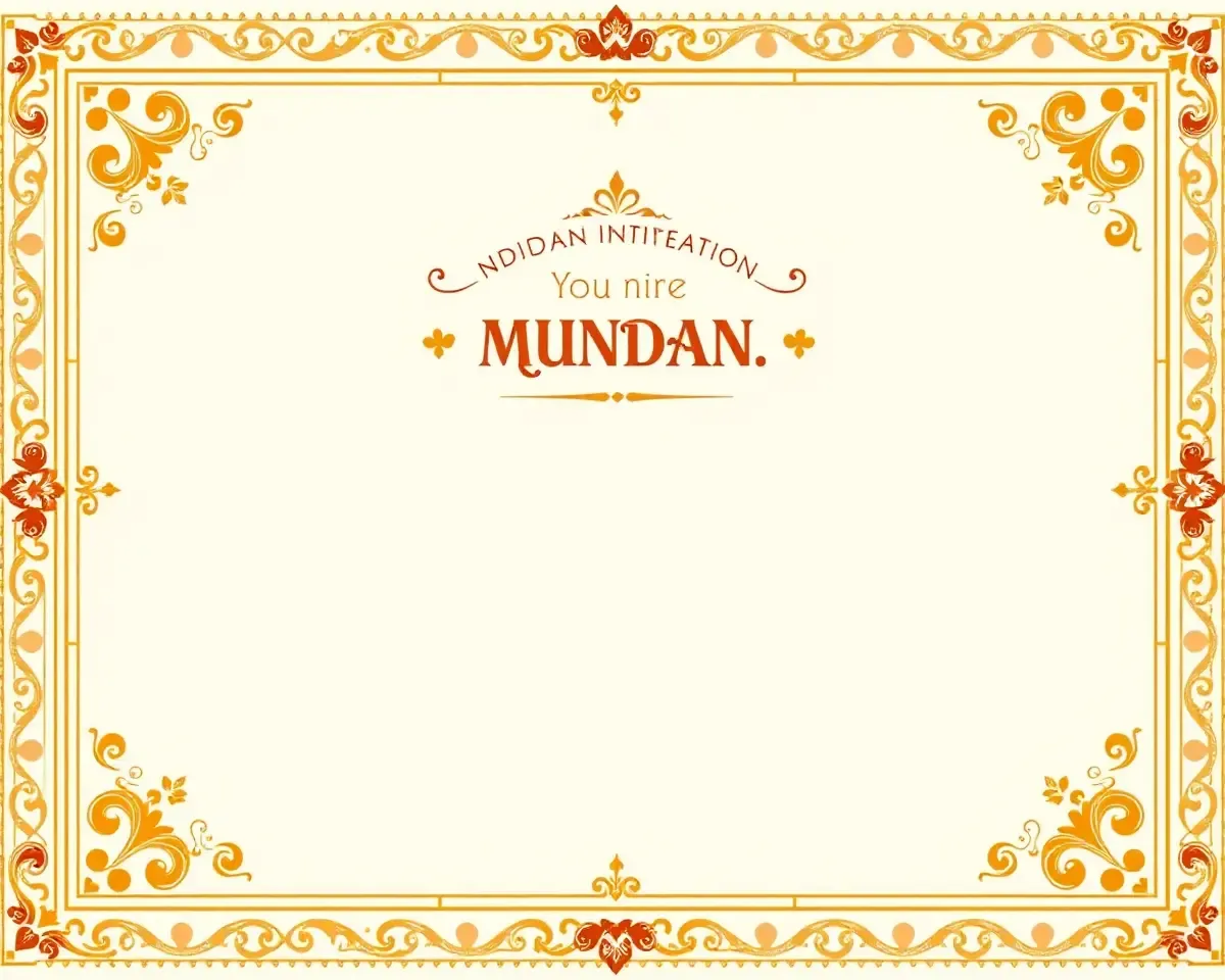 Printable Traditional Indian Mundan Ceremony Invitation Card