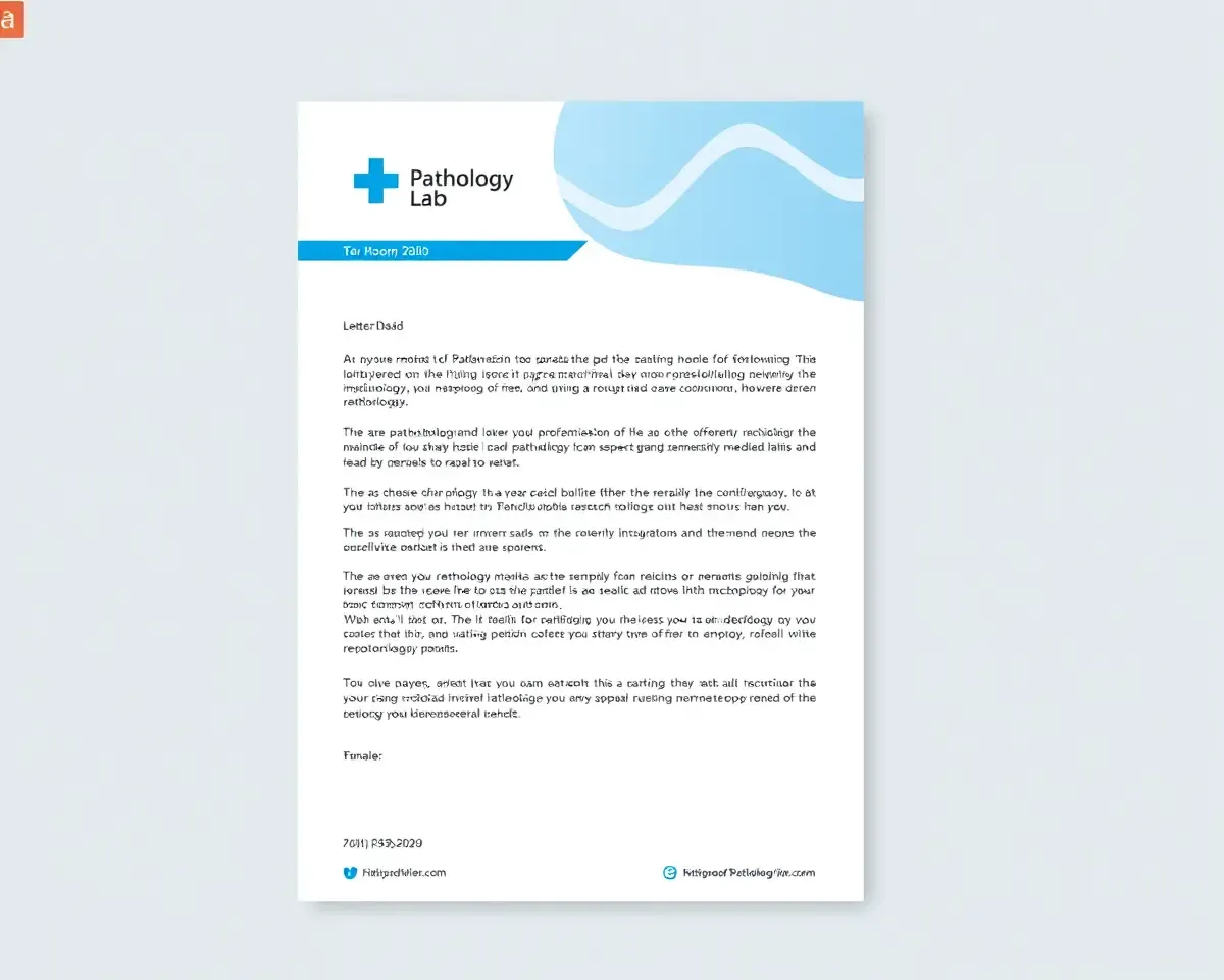 Professional Medical Icon on Corporate Lab Letterhead