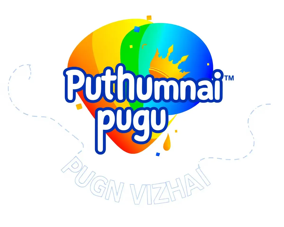 PutHumanAi Pugu Vizha Logo Vibrant Colorful Brand Identity