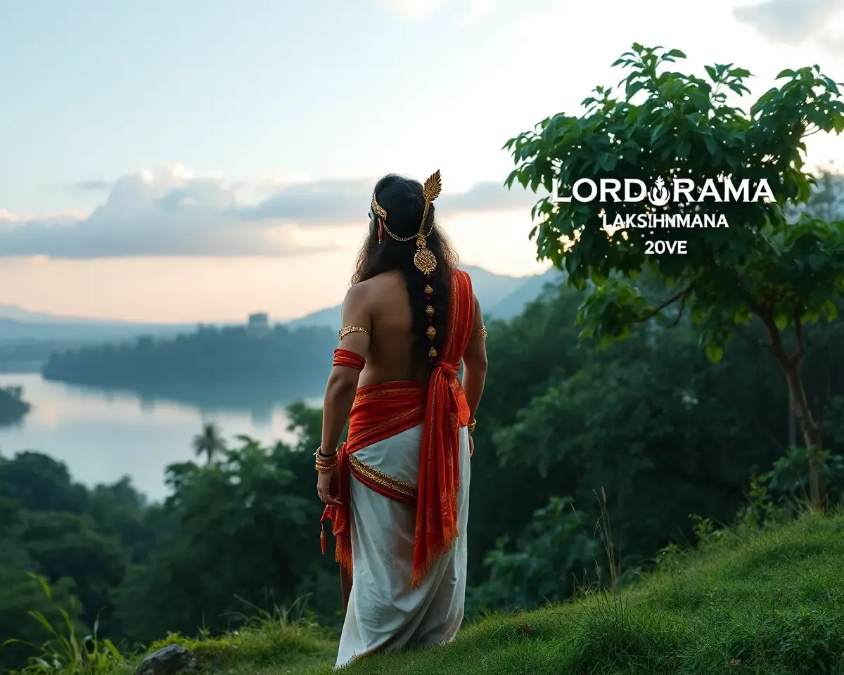 Rama and Lakshmana's Serene Moment in Ramayan Book
