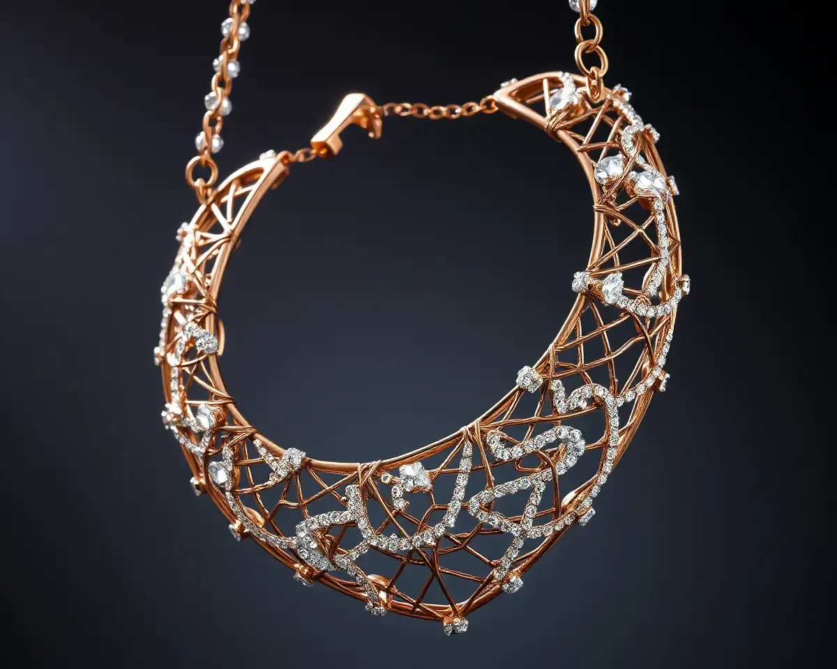Rashi Mesh Jewelry Design with Intricate Details and Sparkles