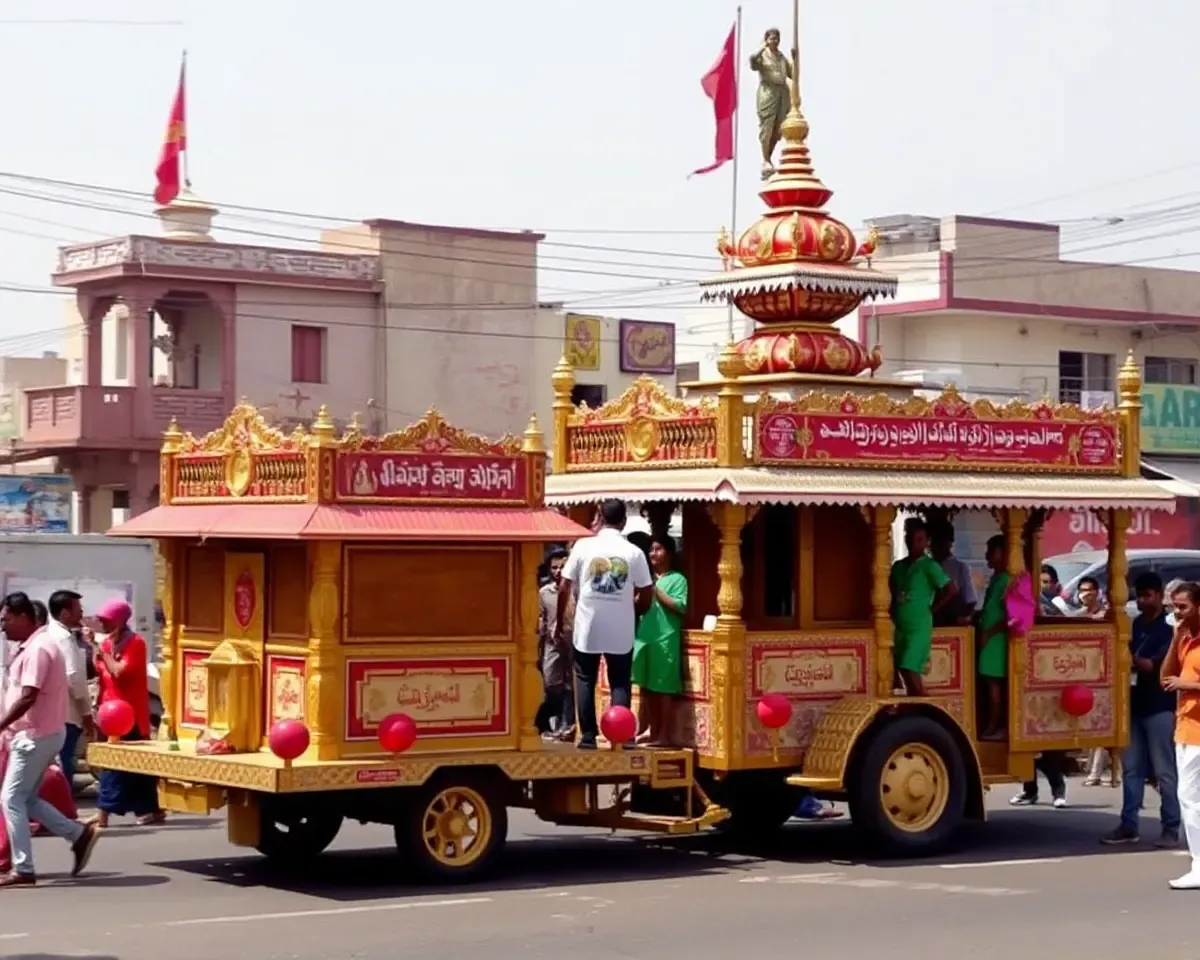Rath Yatra Image: Vibrant Procession of Faithful Devotees