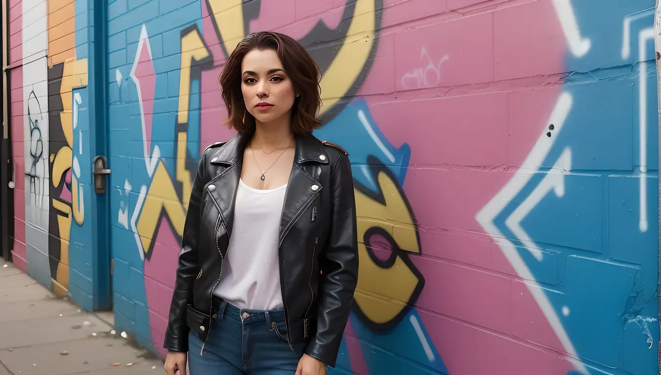 Rebellious Smoking Girl in Gritty Alleyway
