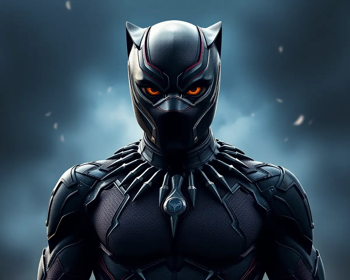 Regal Black Panther Suit in 4K Laptop Wallpaper