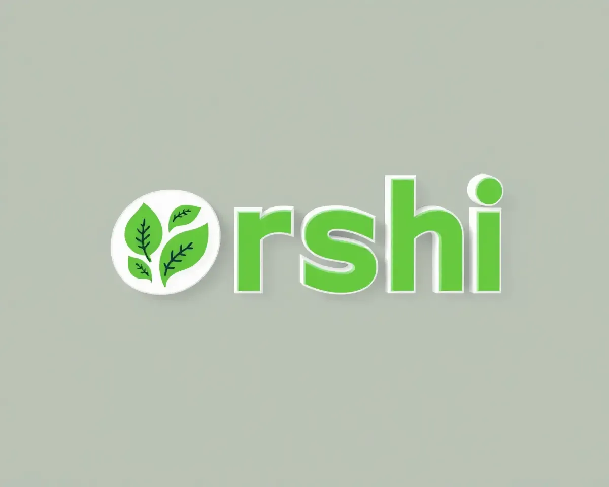 Rishi Logo 3D: Sustainable Fashion Leaf Pattern Design