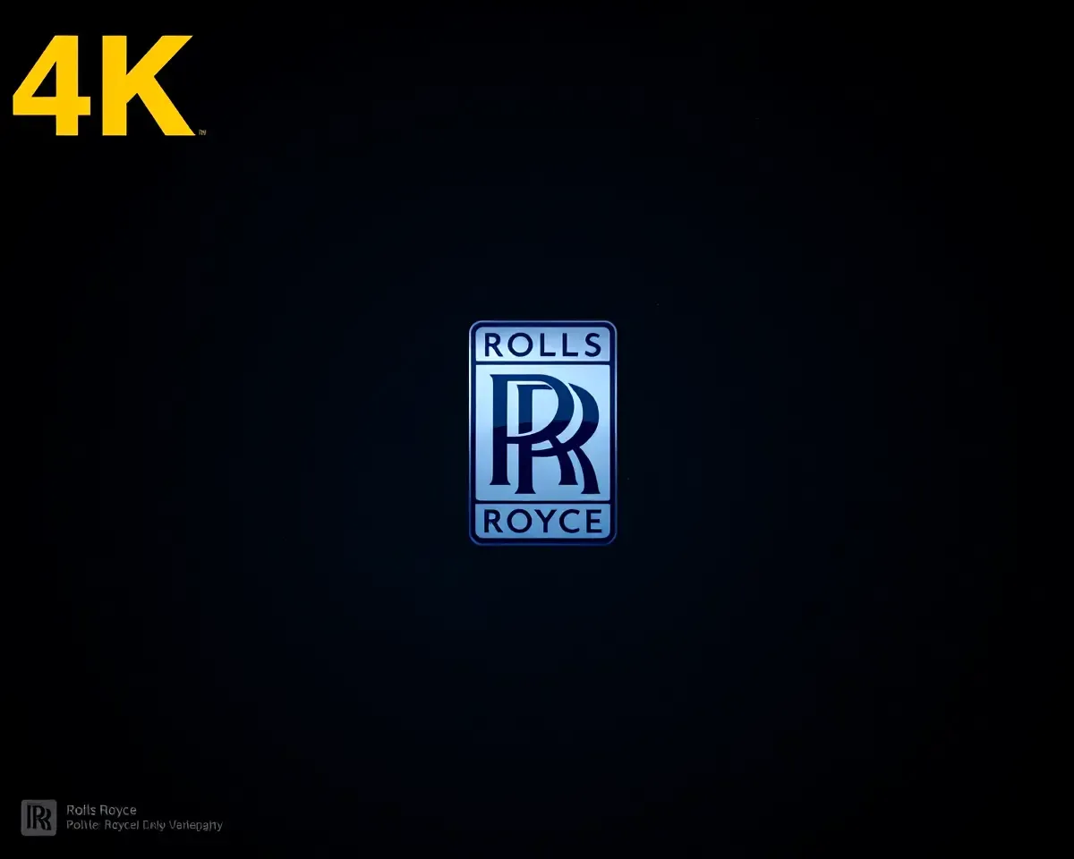 Rolls-Royce Logo on Dark, Starry Night Sky Background