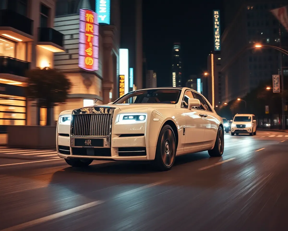Rolls-Royce Phantom VIII at Night 4K iPhone Wallpaper