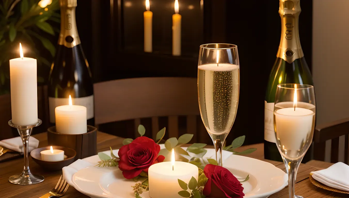 Romantic Dinner Setup Ambiance Photo Editing Online Free