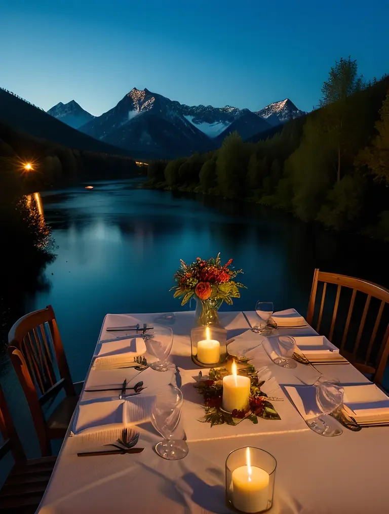 Romantic Dinner on Putna River Patio
