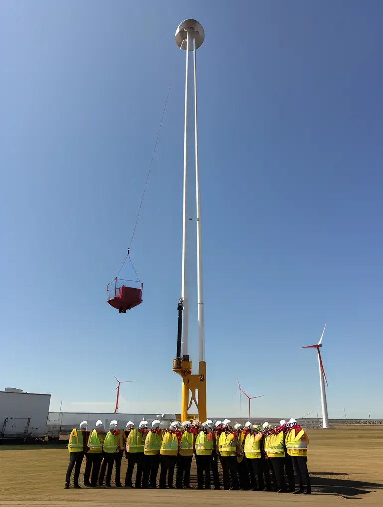 Rowlatt Solutions Company Assembles Massive Futuristic Wind Turbine