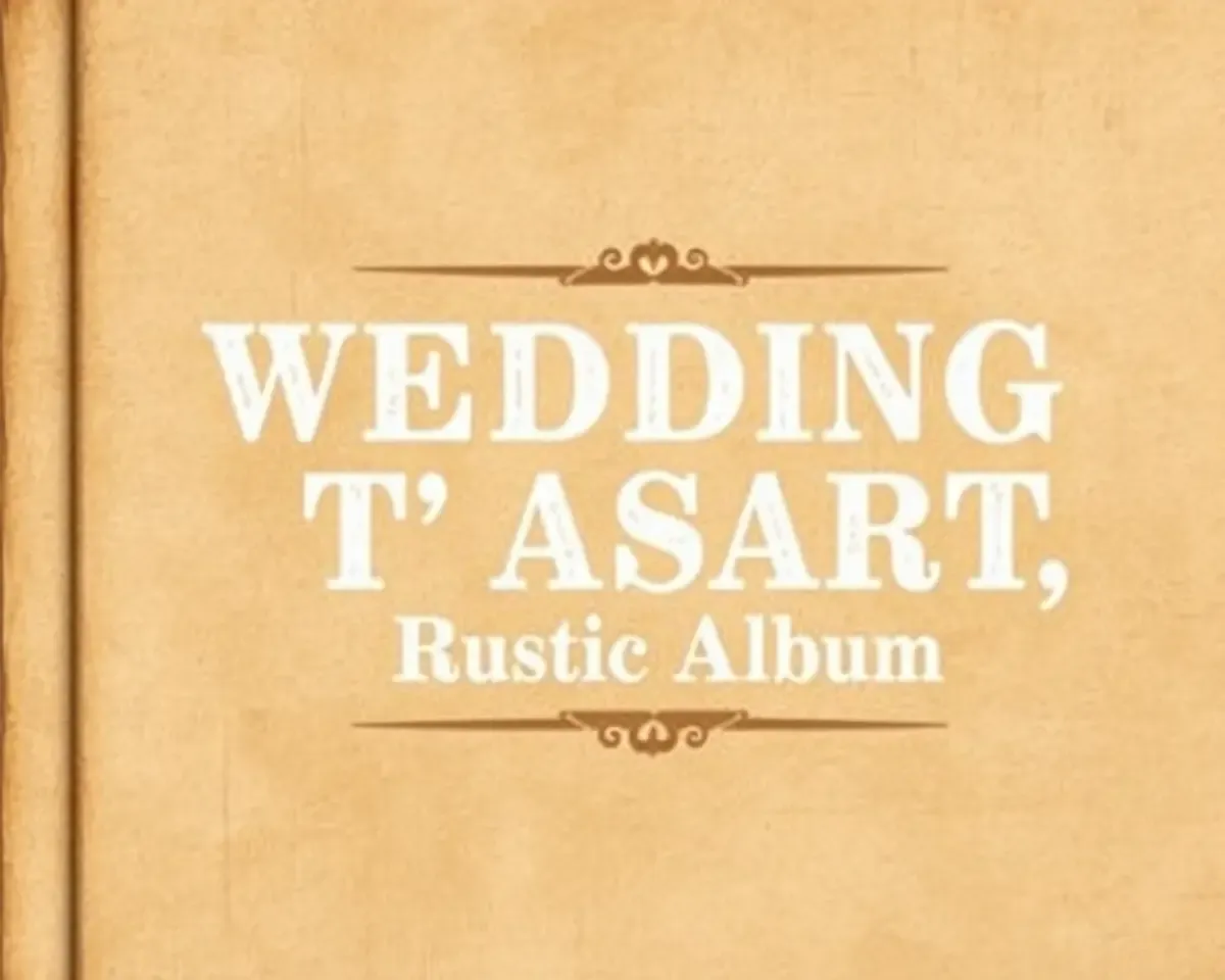 Rustic Earthy Wedding Album Cover PSD Free Download 12x36