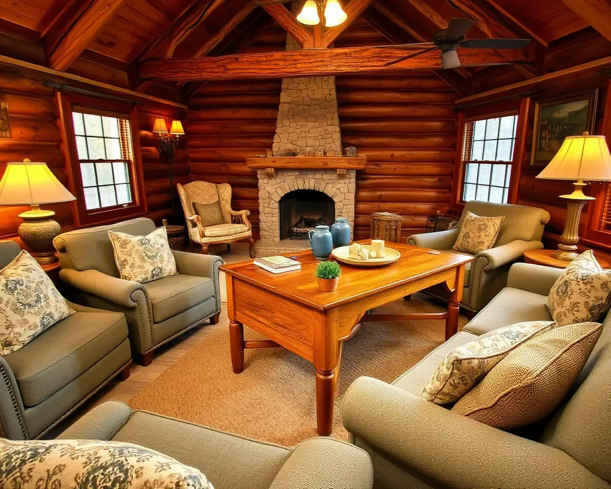 Rustic Farnichar Tebal Coffee Table Cabin Cozy Seating