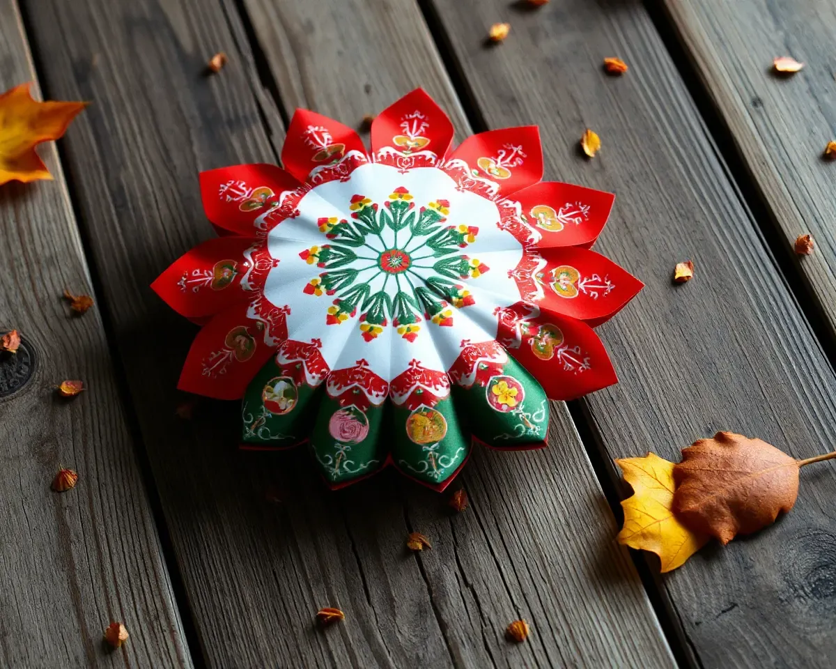 Rustic Table Decor with Vibrant Paper Pataka