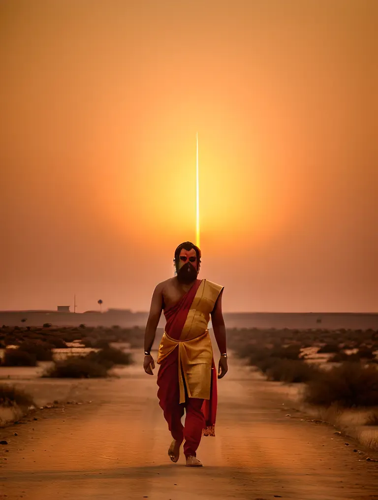 Sadashiva Walks Through Desolate Wasteland Glow