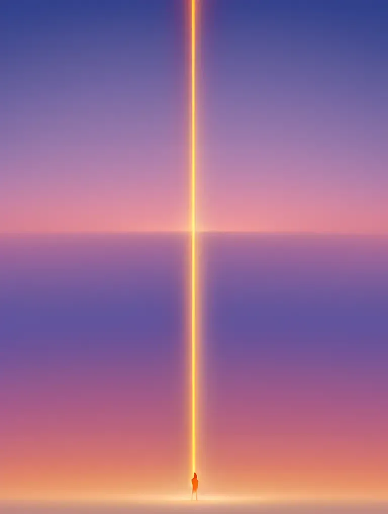 Saitan Drifts Through Dreamlike Landscape with Ethereal Light
