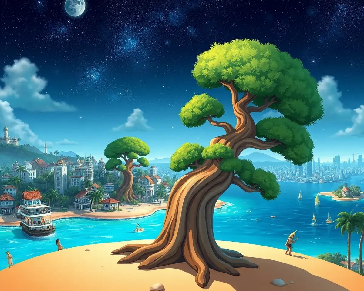 Sandy's Treedome with Bikini Bottom Cityscape