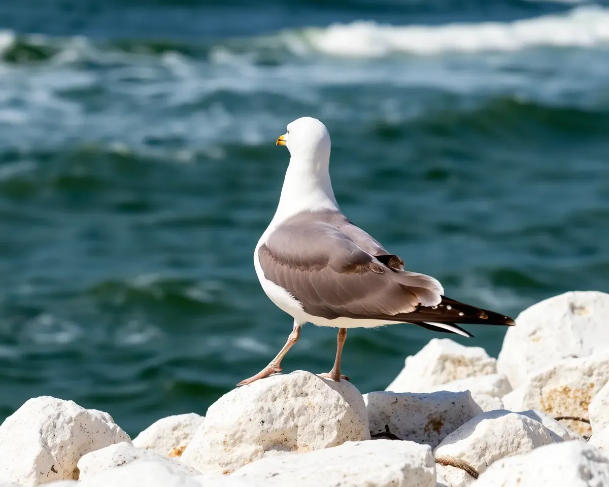 Seagull Standing Guard at Jerman Seaford's White Rocks