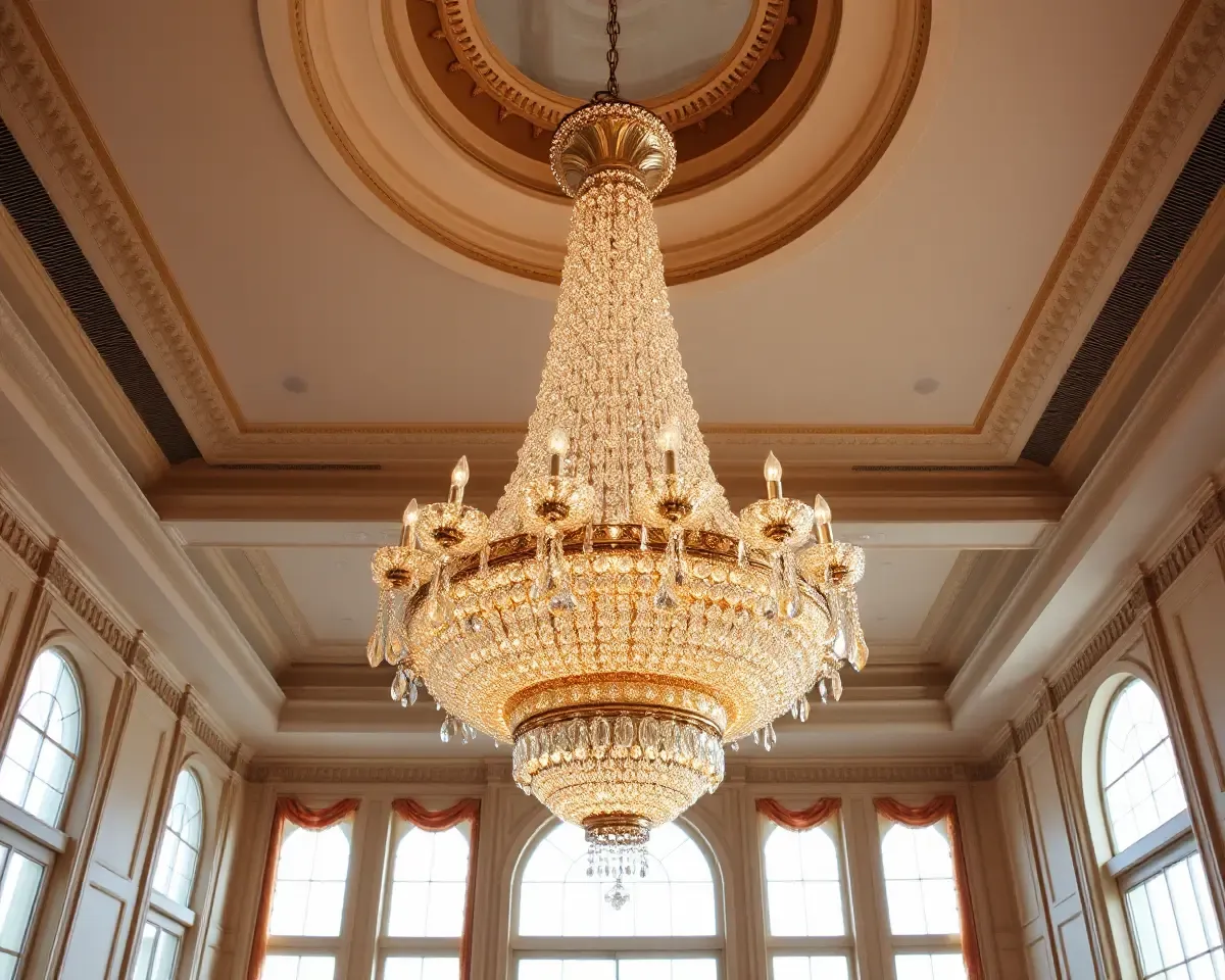 Seamless Glass Chandelier in Grand Ballroom