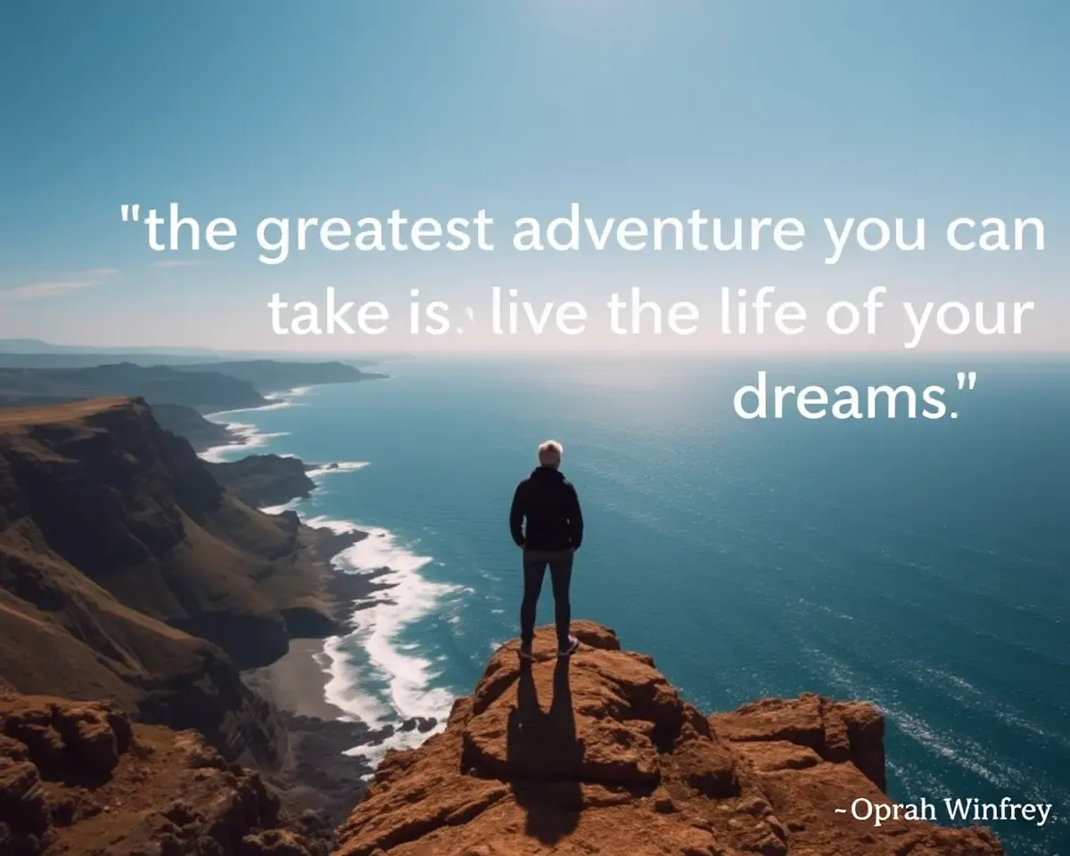Self-Discovery and Courage on a Cliff Overlooking the Ocean