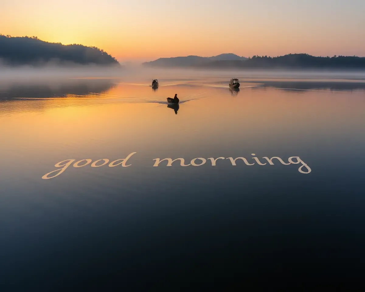 Serene Lake Sunrise Good Morning WhatsApp Free HD Download