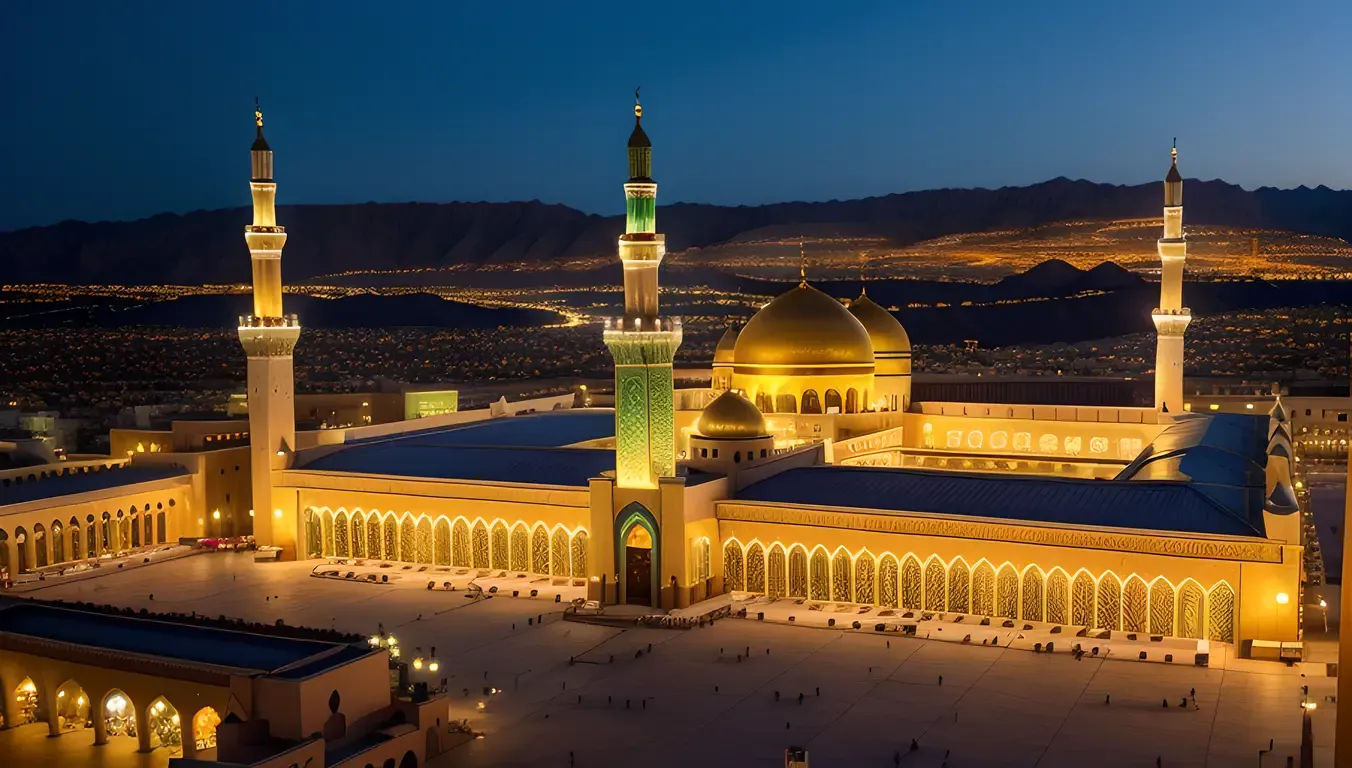 Serene Morning Scene at Masjid Nabawi Pic