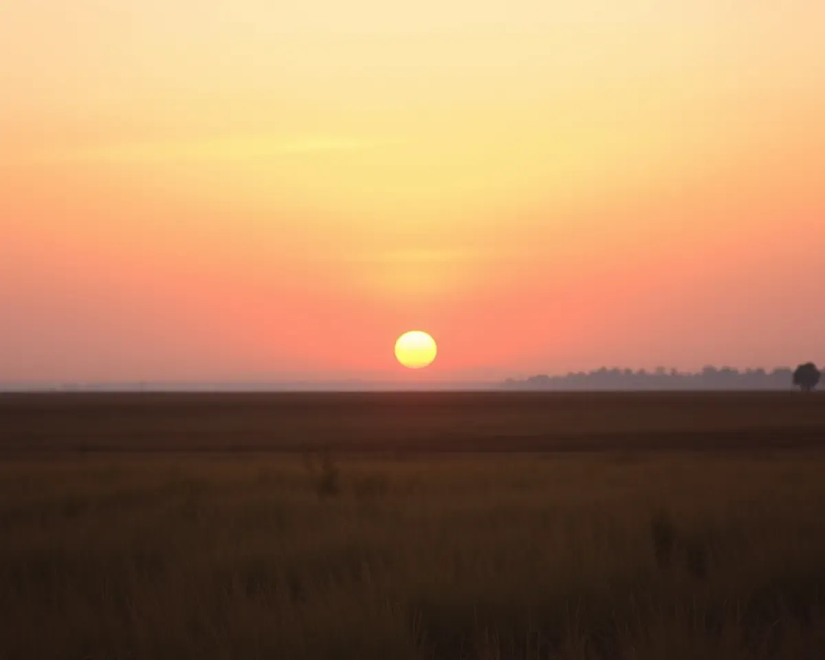 Serene Sunset Landscape for Romantic Wedding Album Background