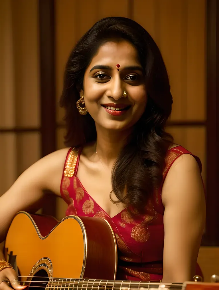 Sharmila Mesmerizing on Sitar with Subtle Smile