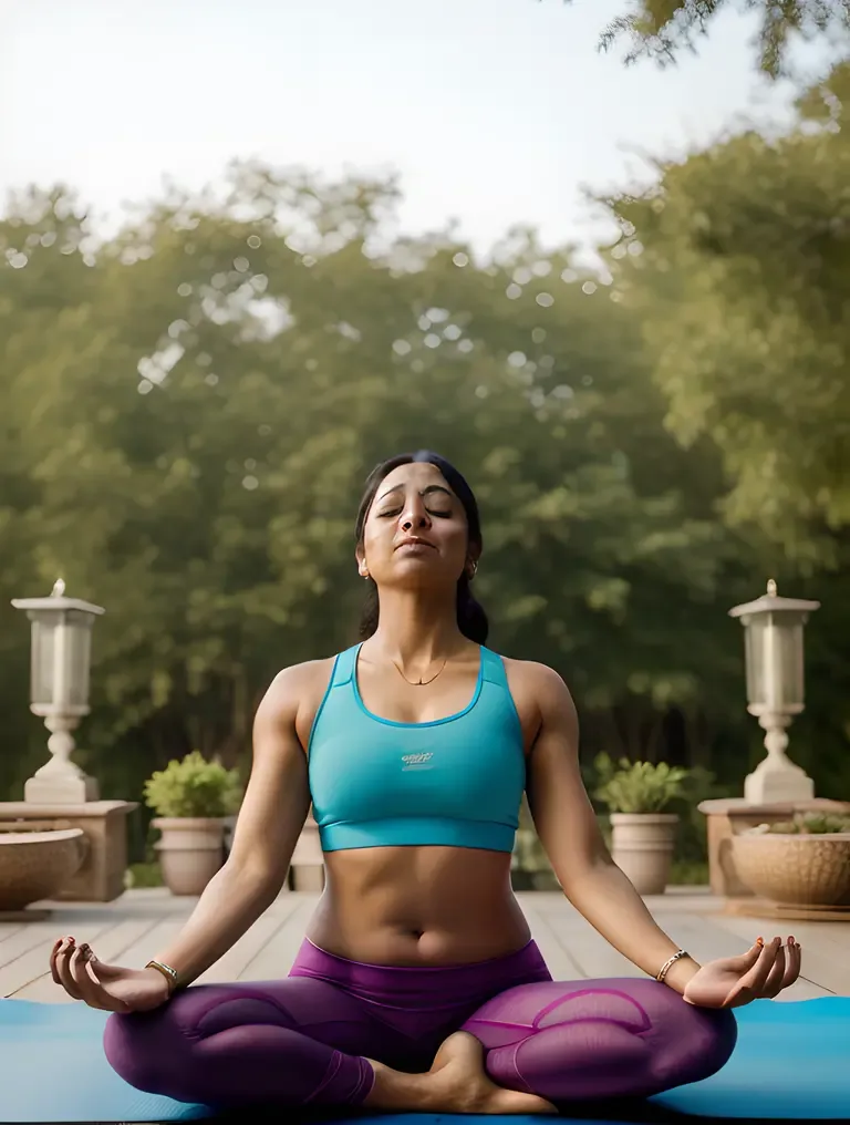 Sharmila Practicing Yoga in Serene Outdoor Setting