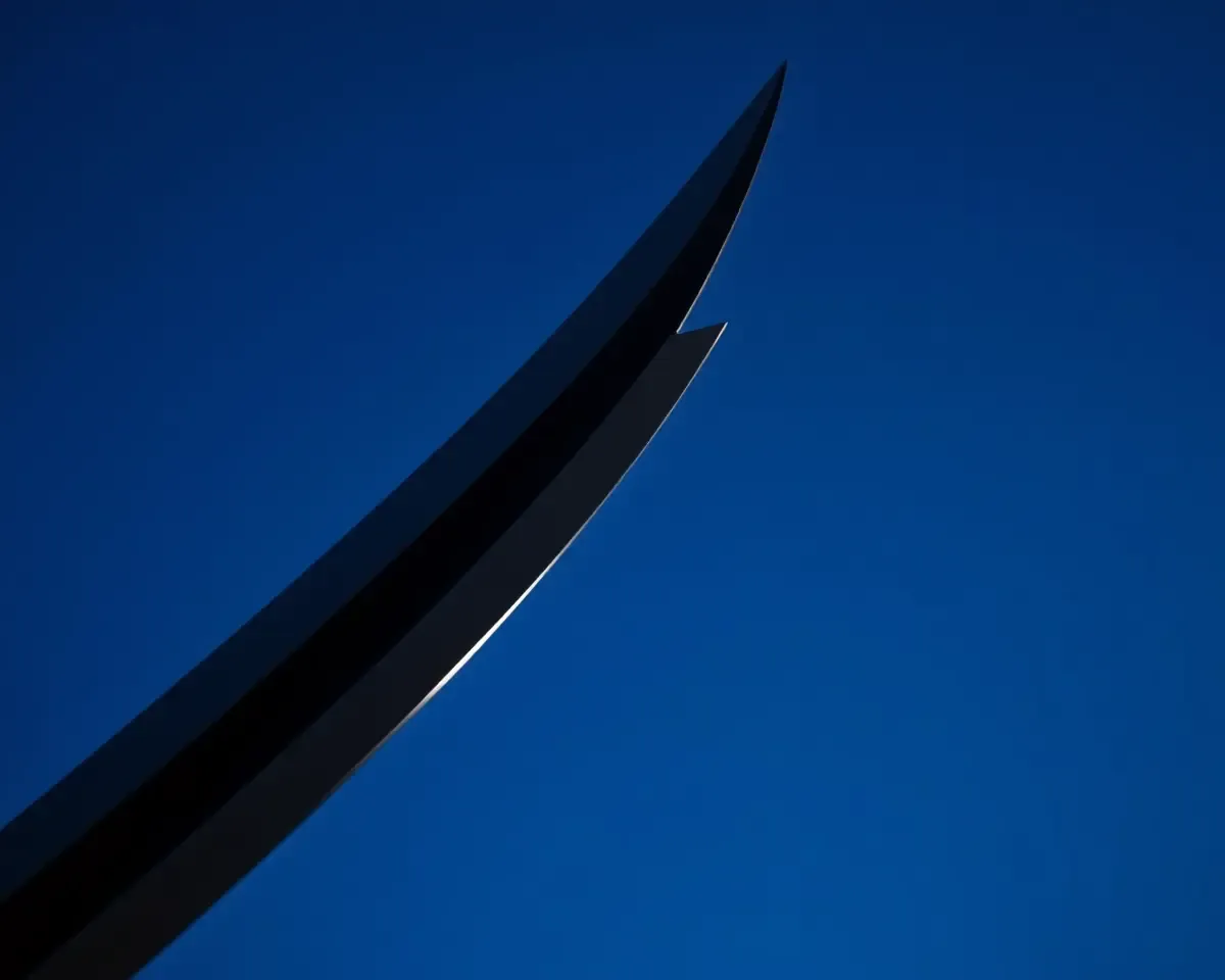 Sharp Trishul Blade Against Dark Blue Sky Picsart Trishul