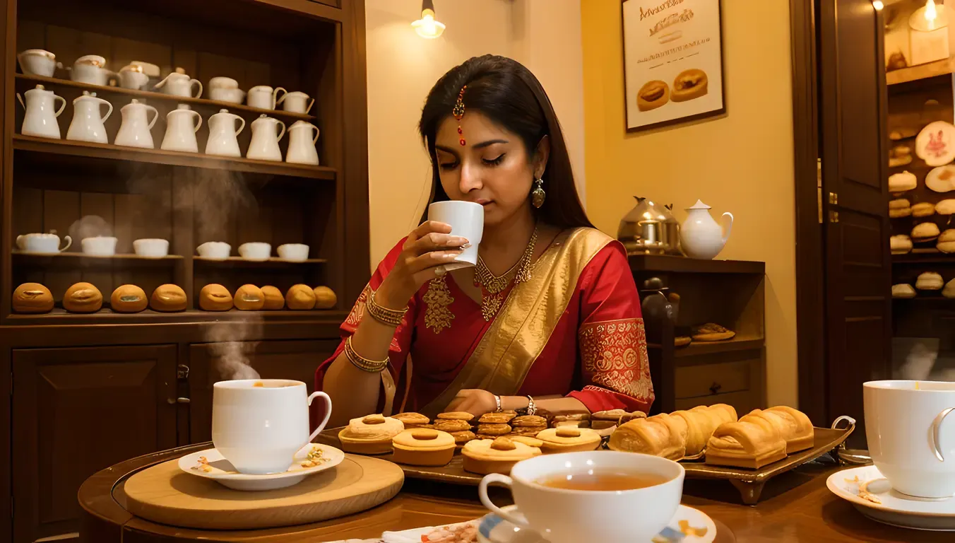 Shehnai Player Brings Morning Joy to Tea Shop
