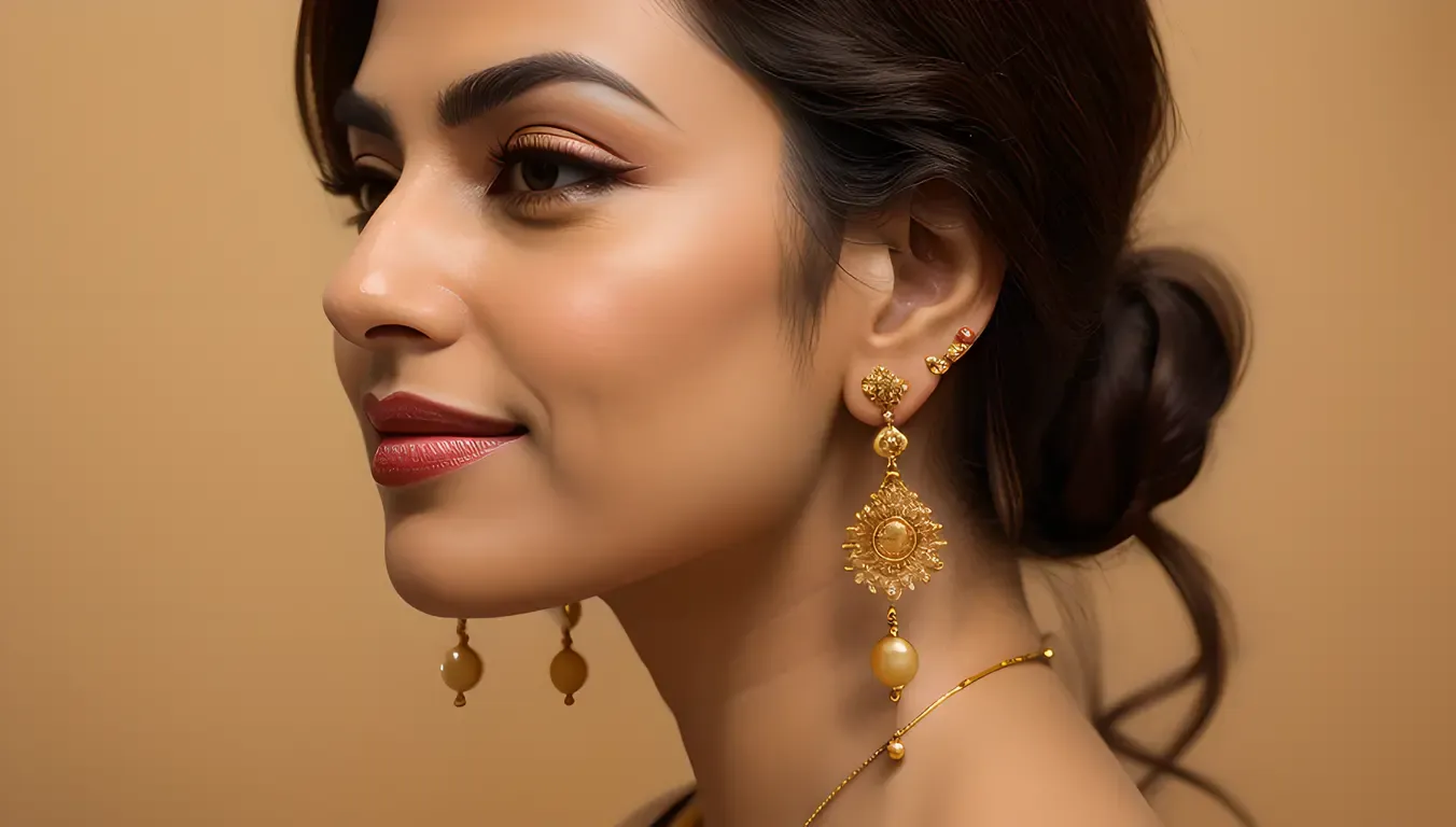 Simple Bhabhi Profile with Gradient Earrings