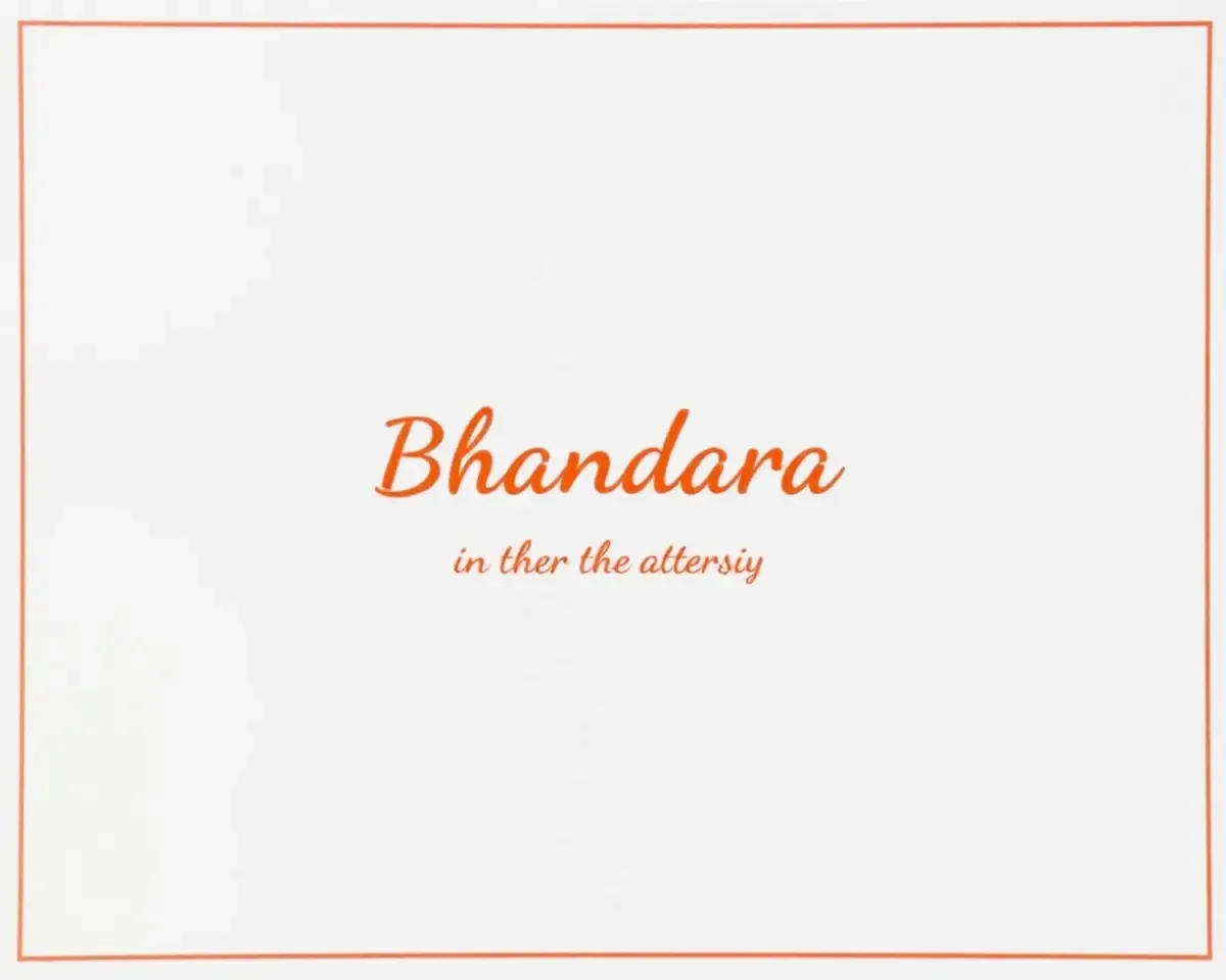 Simple Bhandara Event Invitation with Classic Font