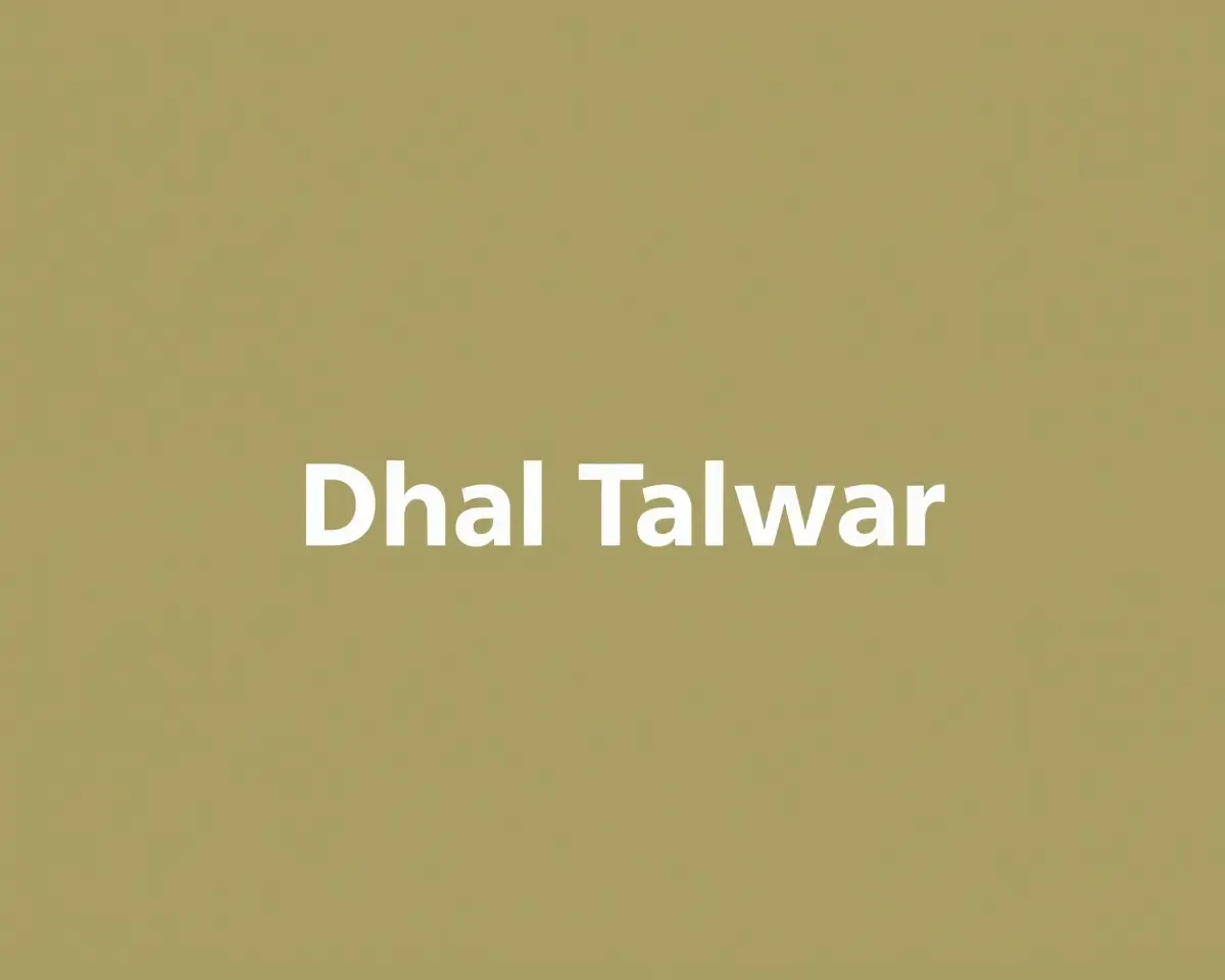 Simple Dhal Talwar Logo with Bold Lines and Flat Design
