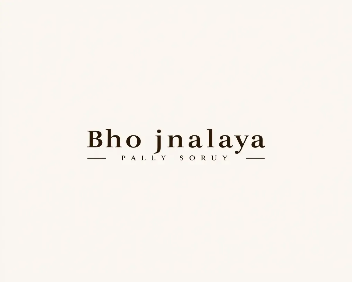 Simple Elegant Bhojnalaya Banner Emphasizes Beauty of Simplicity.