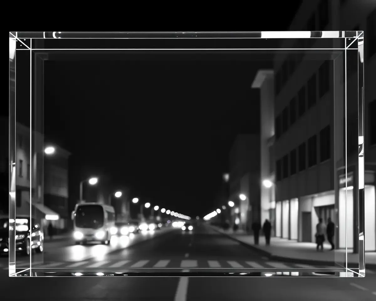 Simple Font Features City Street Night Photo