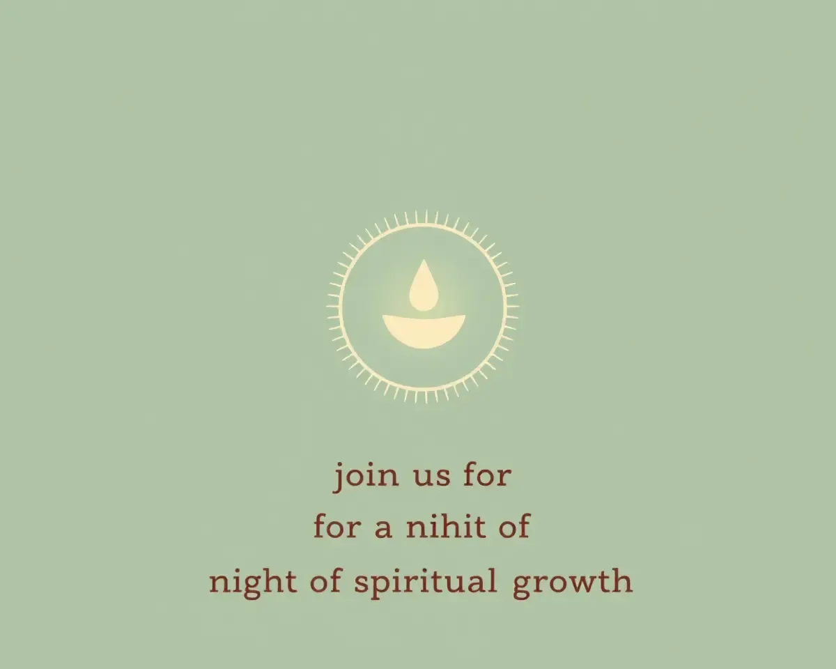 Simple Mahashivratri Invitation with Stylized Shiva Linga