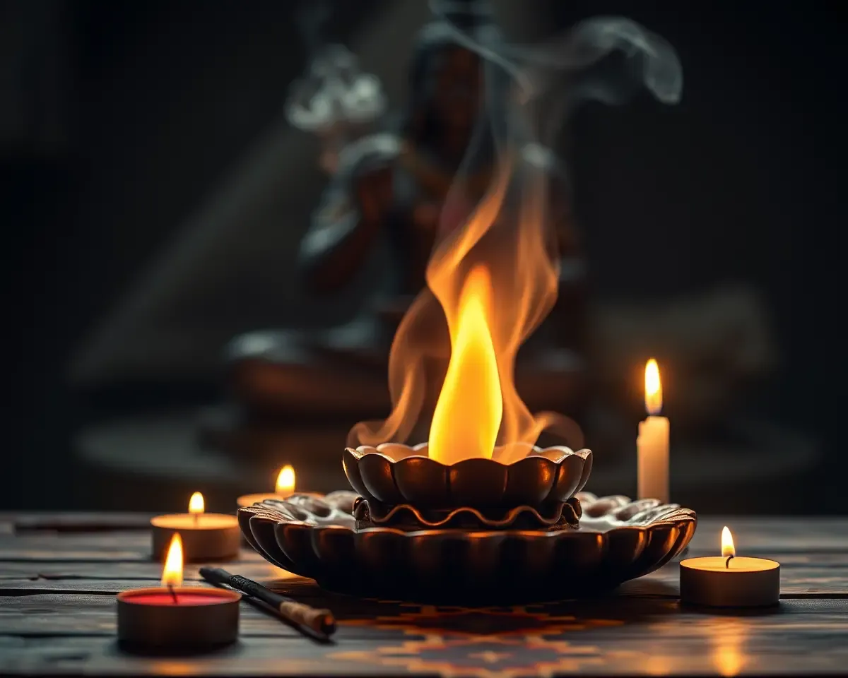 Simple Shiva Lingam Invitation Card for Peaceful Meditative Ritual