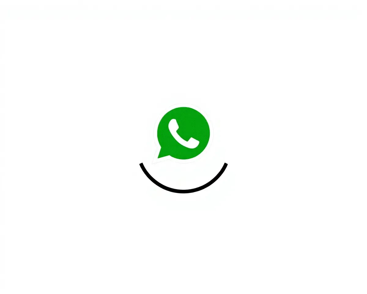 Simple Smiling Face with WhatsApp Logo DP
