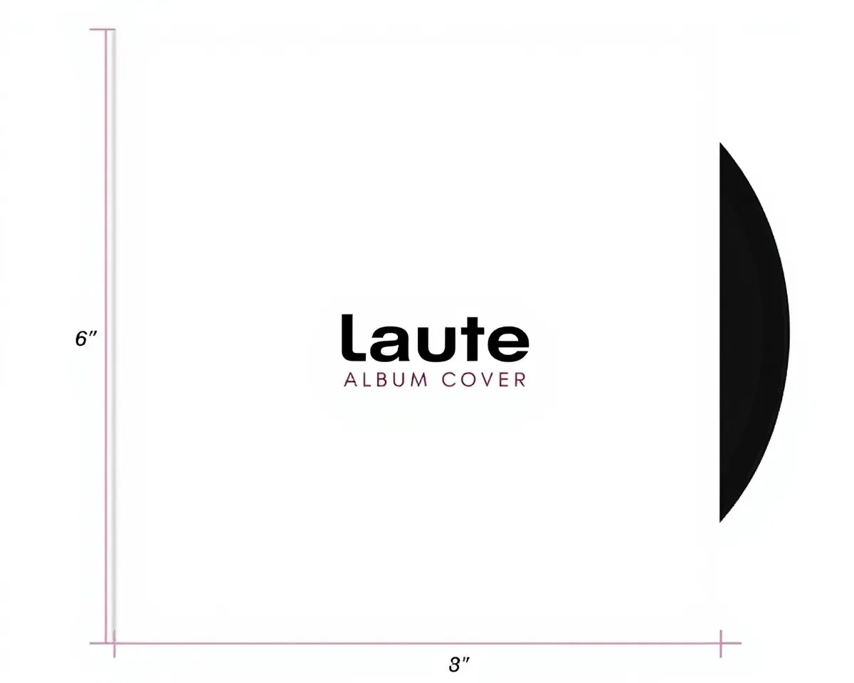 Simple Text Logo 12x36 Album Cover Design with Clean White Background