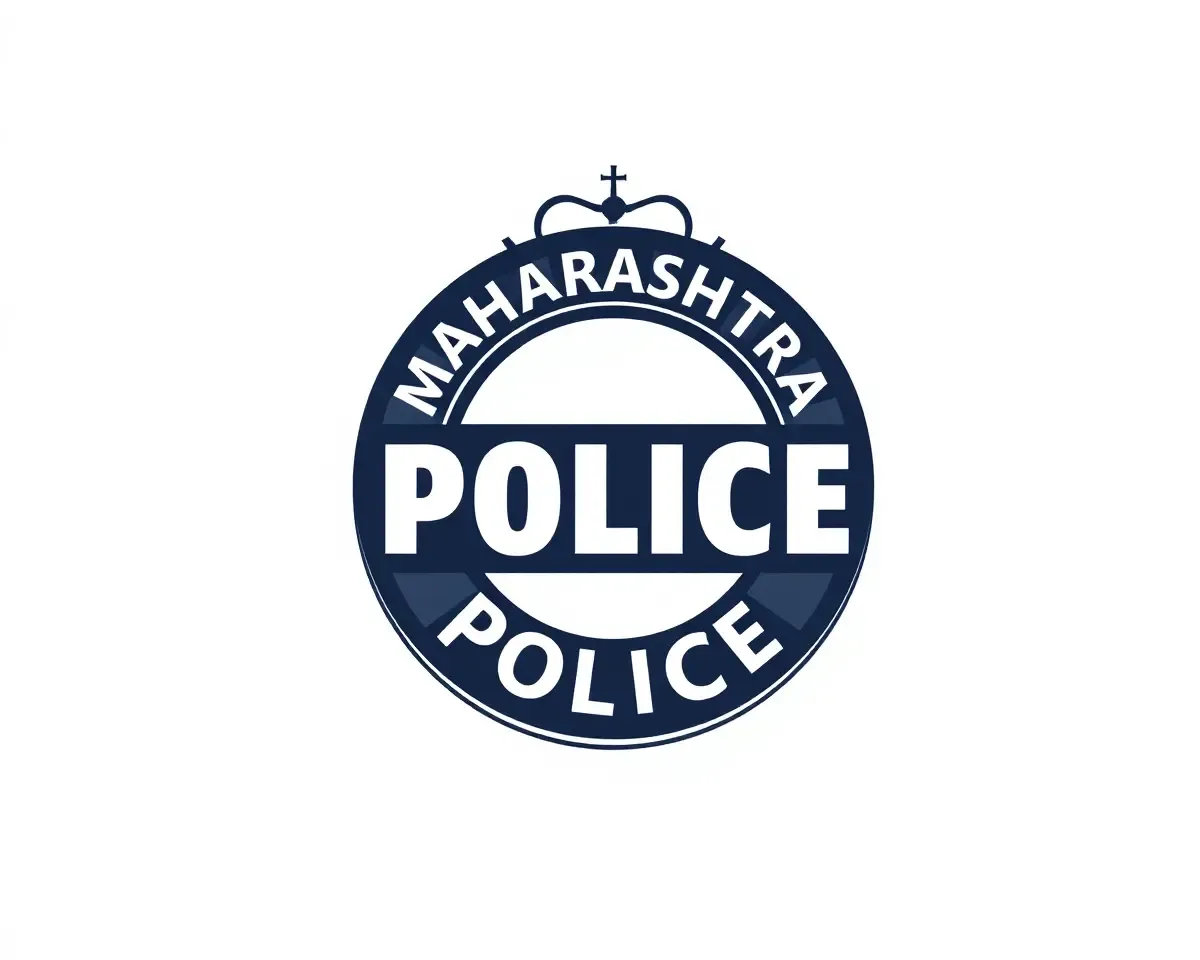 Simple and Bold Maharashtra Police Logo with Texture