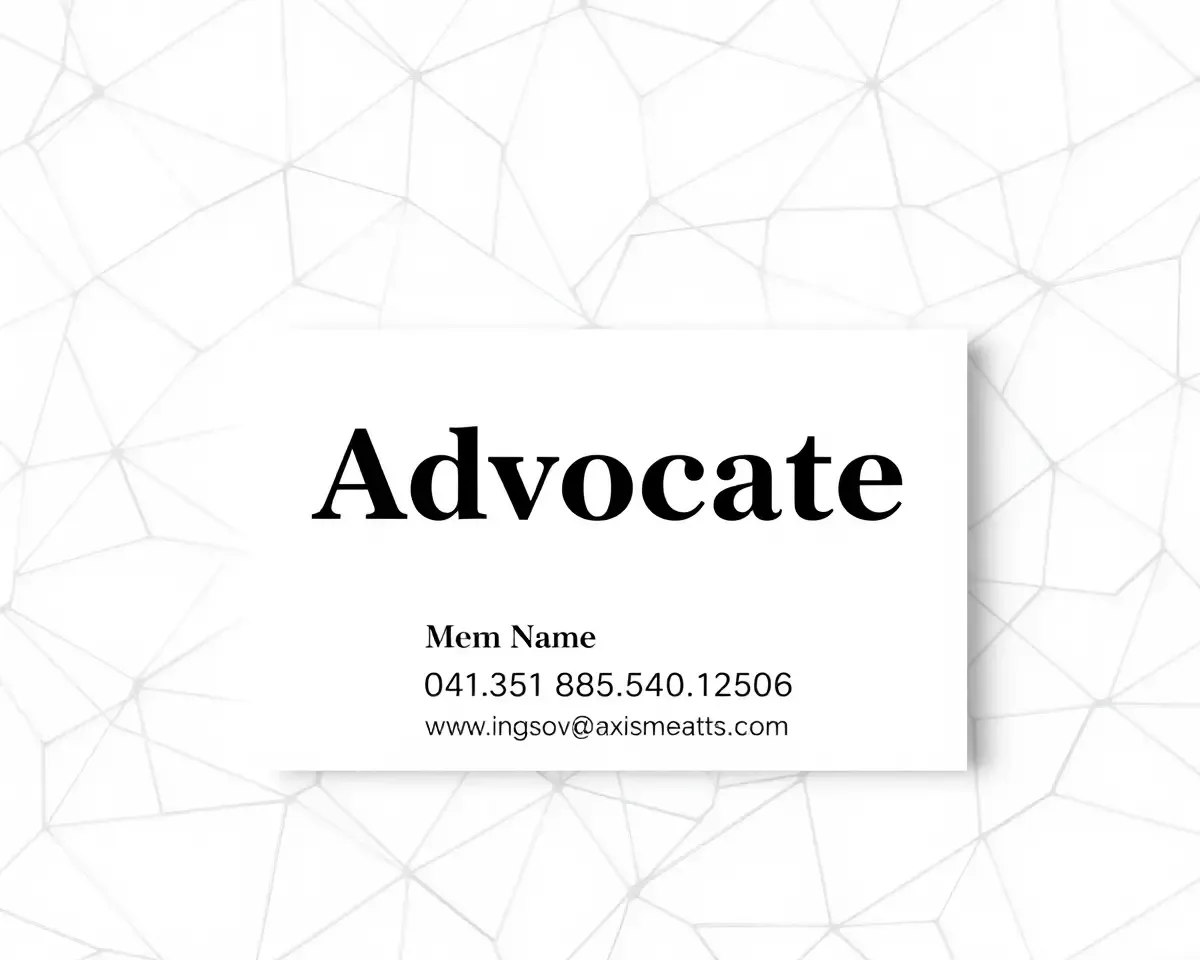 Simple and Clean Advocate Visiting Card Design